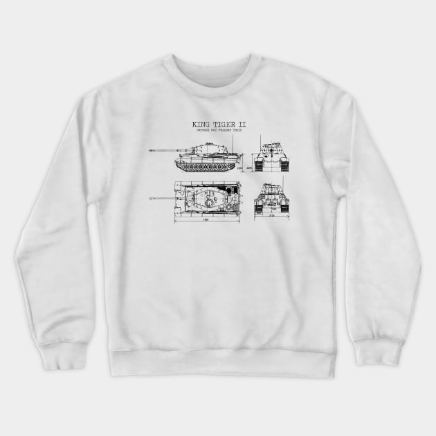 WW2 TANK PATENT Crewneck Sweatshirt by Dennson Creative